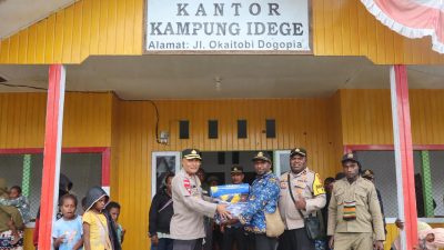 Bantuan Olahraga Polres Deiyai Dorong Semangat Generasi Muda